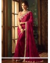 Faux Georgette Patch Border Work Classic Saree