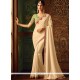 Cream Faux Georgette Classic Designer Saree