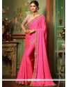 Art Silk Patch Border Work Classic Designer Saree