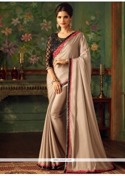 Art Silk Beige Designer Traditional Saree