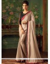 Art Silk Beige Designer Traditional Saree