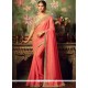 Satin Pink Classic Saree