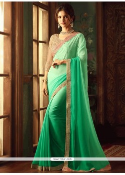 Green Shaded Saree