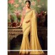 Yellow Embroidered Work Art Silk Designer Traditional Saree