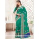 Net Sea Green Designer Saree