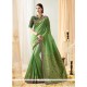 Art Silk Green Thread Work Traditional Saree