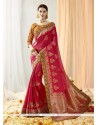 Rani Thread Work Art Silk Designer Traditional Saree