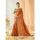 Peach Zari Work Art Silk Designer Traditional Saree