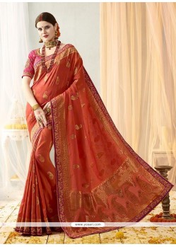 Art Silk Zari Work Traditional Saree