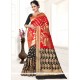 Art Silk Black And Red Traditional Designer Saree