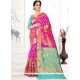 Art Silk Hot Pink Designer Traditional Saree