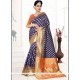 Art Silk Navy Blue Traditional Saree