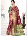 Art Silk Maroon Traditional Designer Saree