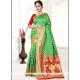 Weaving Work Green Traditional Saree