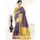 Navy Blue Weaving Work Art Silk Designer Traditional Saree