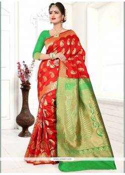 Red Designer Traditional Saree