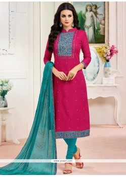 Hot Pink Churidar Suit