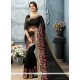 Embroidered Art Silk Designer Traditional Saree In Black