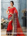 Art Silk Red Designer Traditional Saree