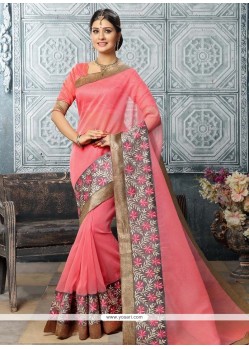 Embroidered Work Art Silk Traditional Designer Saree