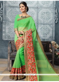 Green Art Silk Traditional Saree