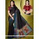 Art Silk Black Traditional Designer Saree