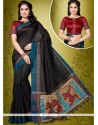 Art Silk Black Traditional Designer Saree