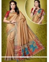 Art Silk Beige Traditional Designer Saree