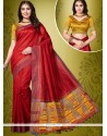 Art Silk Maroon Traditional Designer Saree