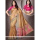 Art Silk Beige Designer Traditional Saree