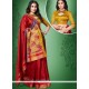 Weaving Work Red Art Silk Traditional Designer Saree