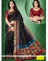 Art Silk Black Designer Traditional Saree