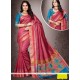 Weaving Work Rose Pink Art Silk Designer Traditional Saree