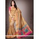 Beige Weaving Work Traditional Saree