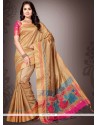 Beige Weaving Work Traditional Saree