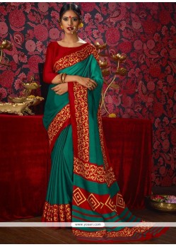 Fancy Fabric Print Work Casual Saree