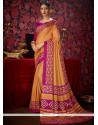 Print Fancy Fabric Casual Saree In Peach