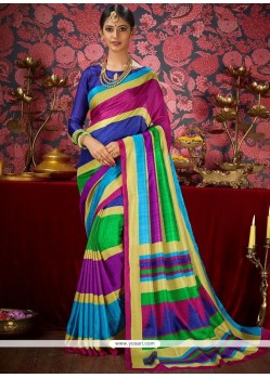 Fancy Fabric Multi Colour Casual Saree