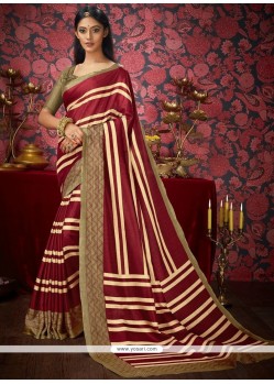 Print Work Fancy Fabric Casual Saree