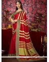 Fancy Fabric Print Work Casual Saree