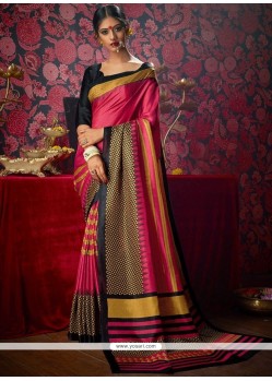 Fancy Fabric Print Work Casual Saree