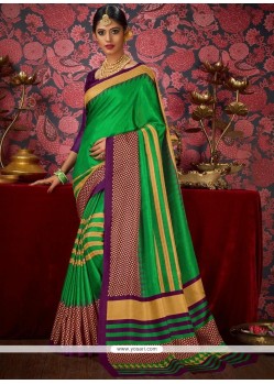 Fancy Fabric Green Casual Saree