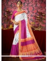 Fancy Fabric Print Work Casual Saree