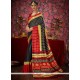 Black Print Work Fancy Fabric Casual Saree