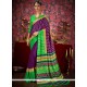 Fancy Fabric Purple Print Work Casual Saree