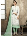 Embroidered Work Cotton Churidar Designer Suit