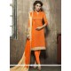 Orange Churidar Designer Suit