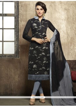 Embroidered Work Cotton Churidar Designer Suit