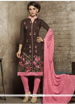 Cotton Embroidered Work Churidar Designer Suit