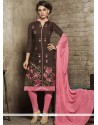 Cotton Embroidered Work Churidar Designer Suit